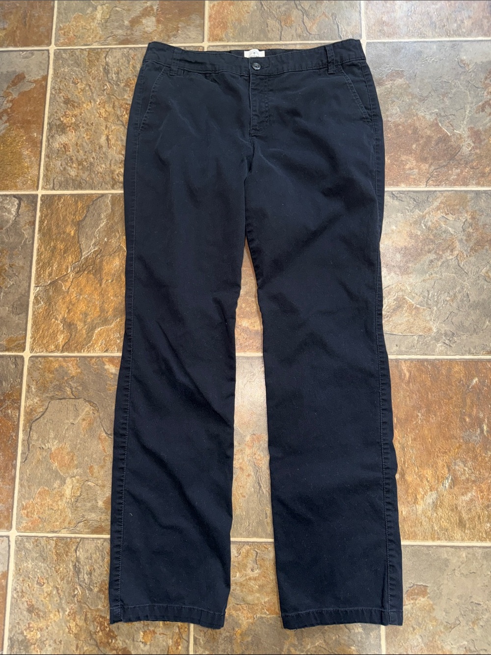 St. John's Bay Black Straight-Leg Black Corduroy Pants
